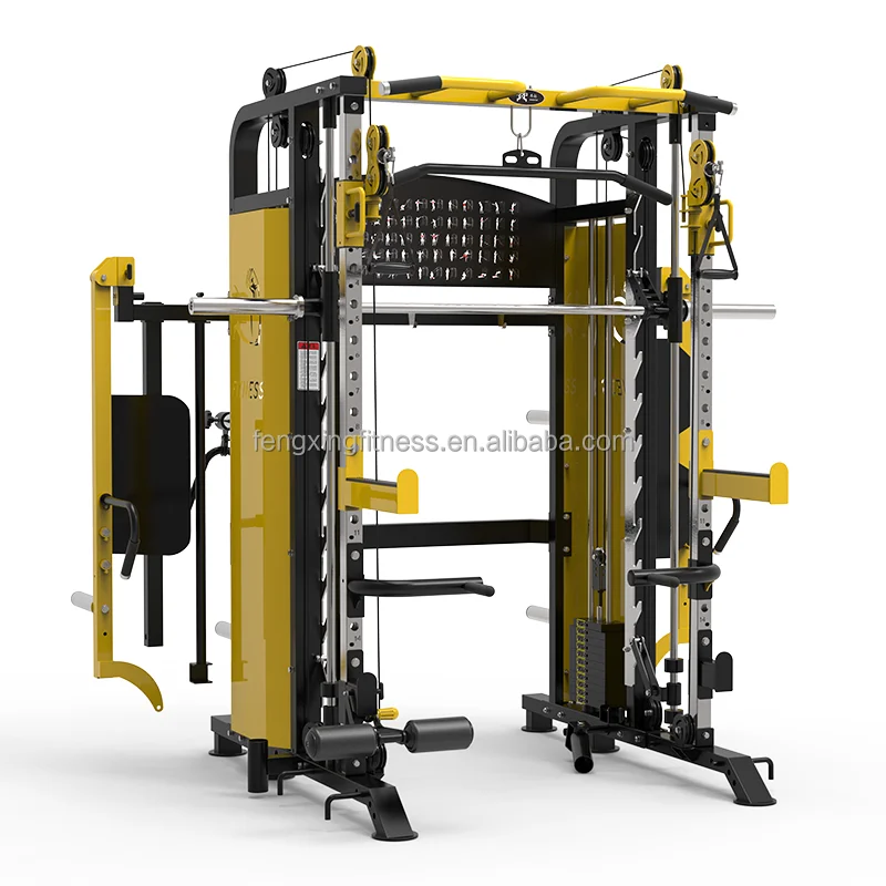 

Wholesale Multi Function home use Smith Machine with Weight Stack gym equipment Smith Machine Home Gym GY-9000