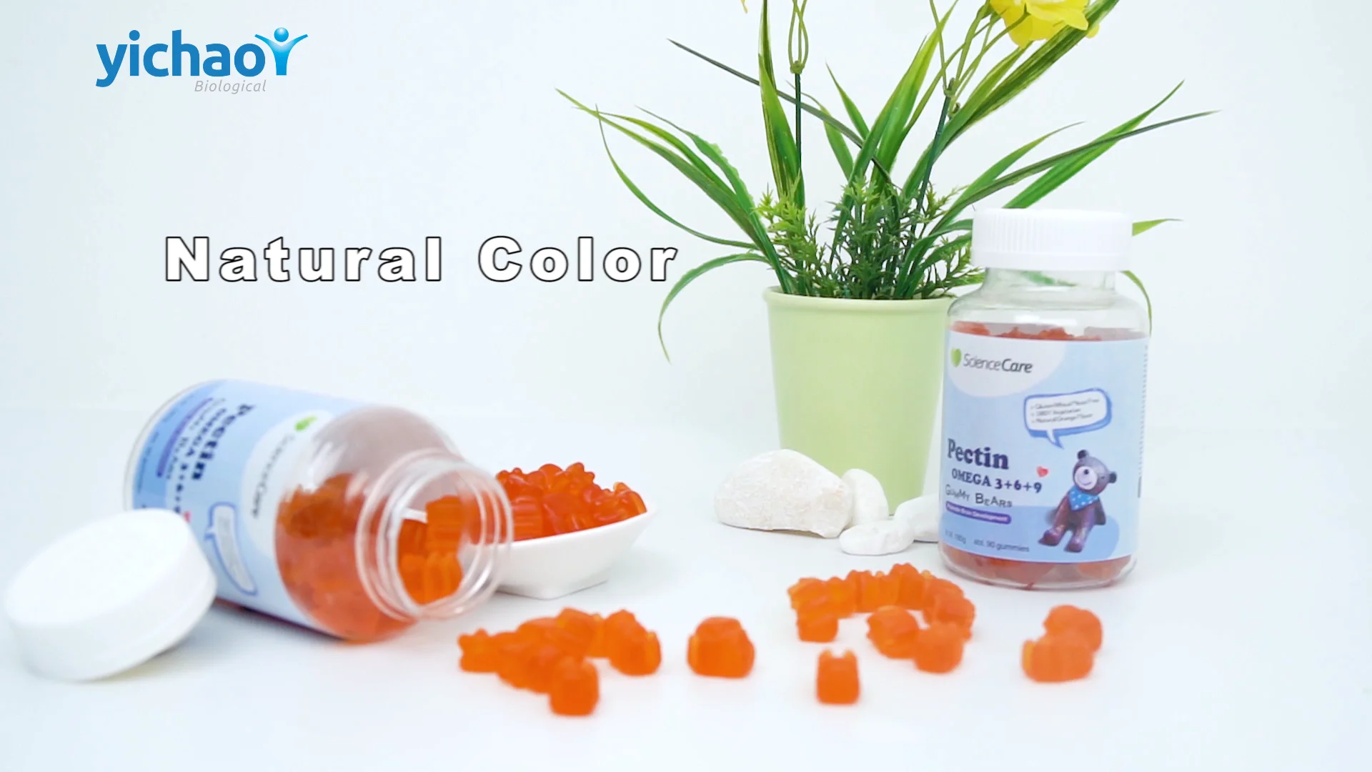 Yichao Oem Halal Niños Oso De Pectina De Omega 3 + 6 + 9 De Goma