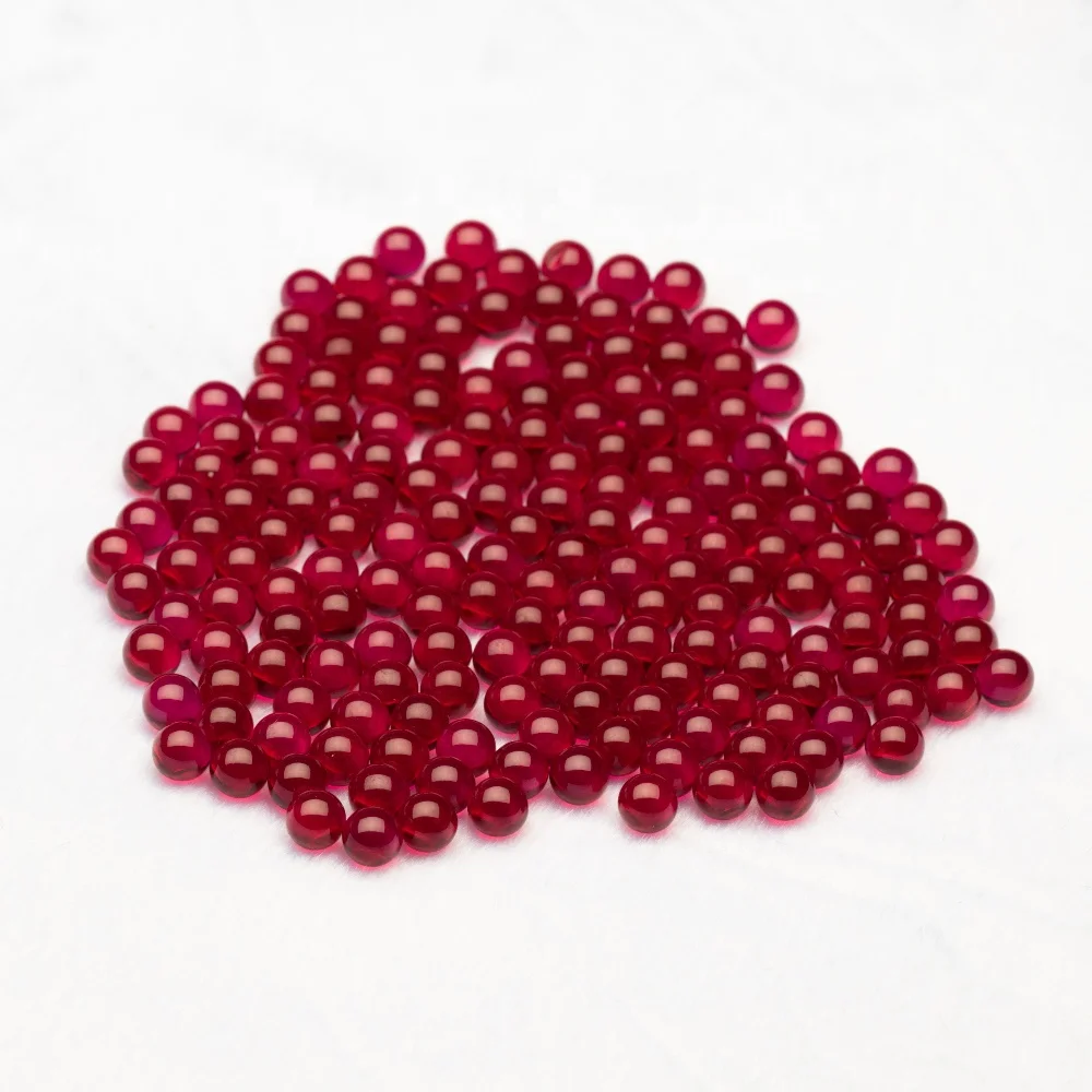 

100 pcs/bag vapor pearl 2mm 3mm 4mm 6mm synthetic ruby sphere ball