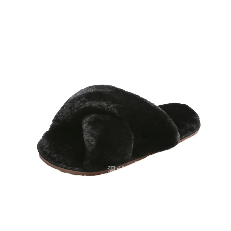 

Plus Size Chinese Slippers Fur Slides Slippers With Good Quality, 9 colors