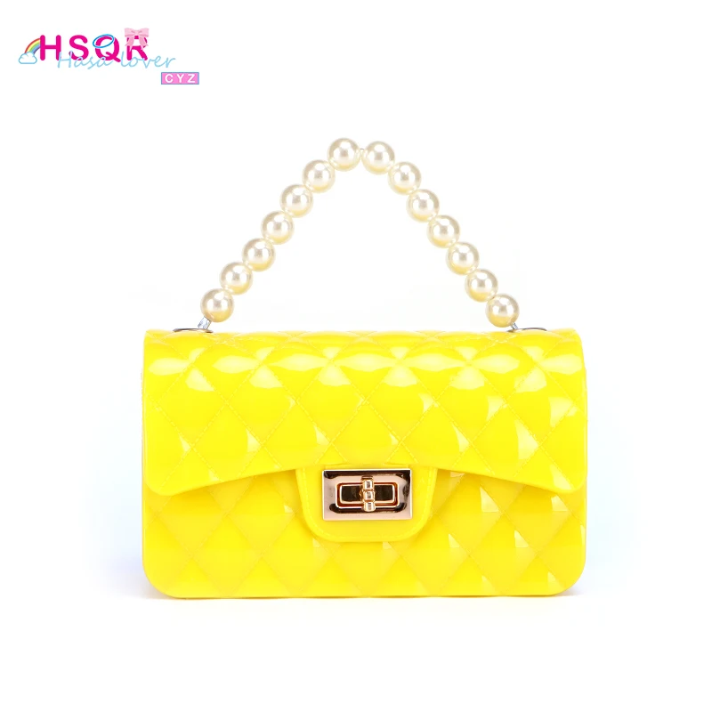 

2021 un Guangzhou Wholesale Women Hand Bag PVC Shoulder Handbag Candy Jelly Branded Ladies Hand Bags