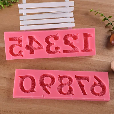 

Factory Personalized Custom Cake Mold number silicone mold for chocolate cake