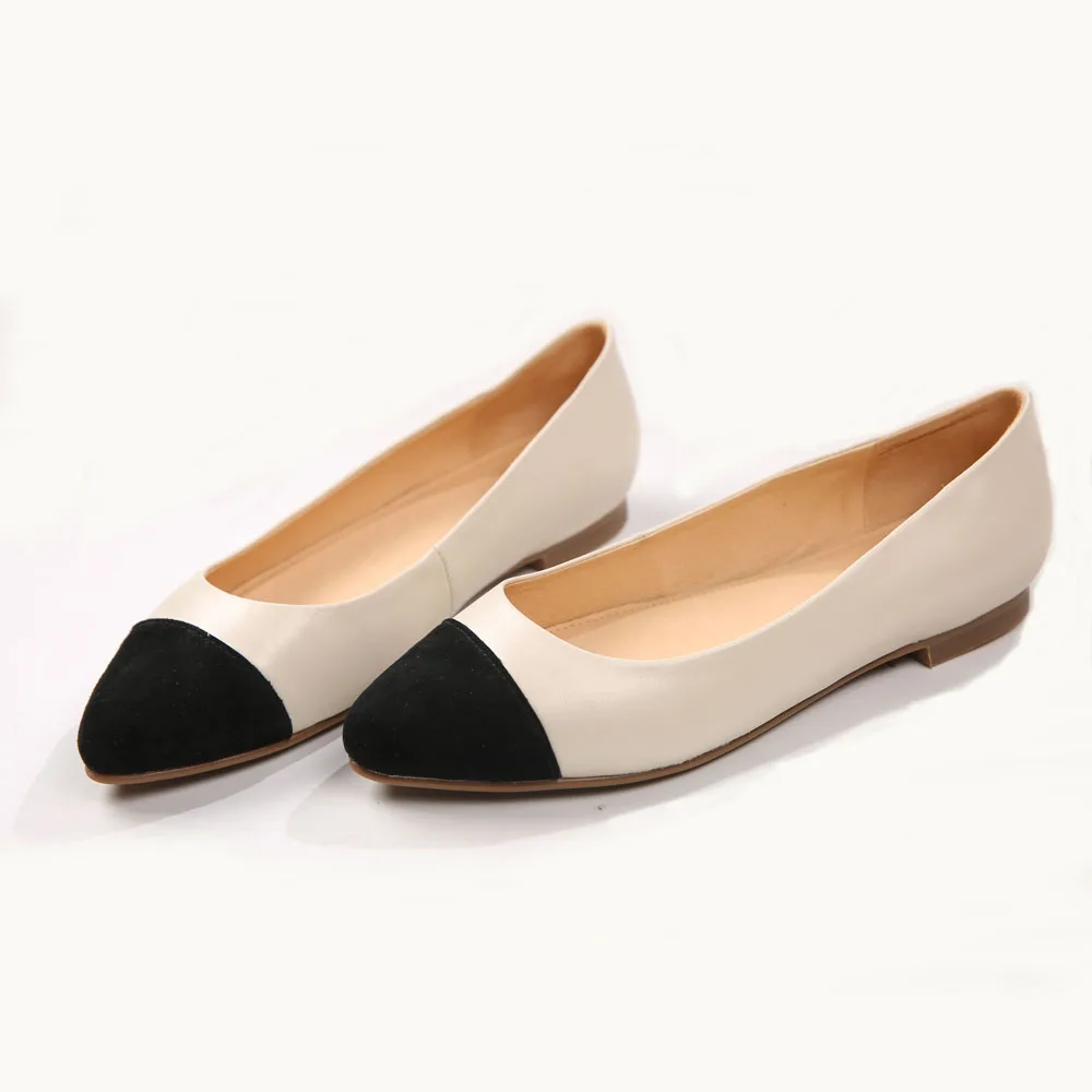 

2021 New women dress shoes ladies genuine leather flat loafers lady flats Comfortable and breathable walking shoes
