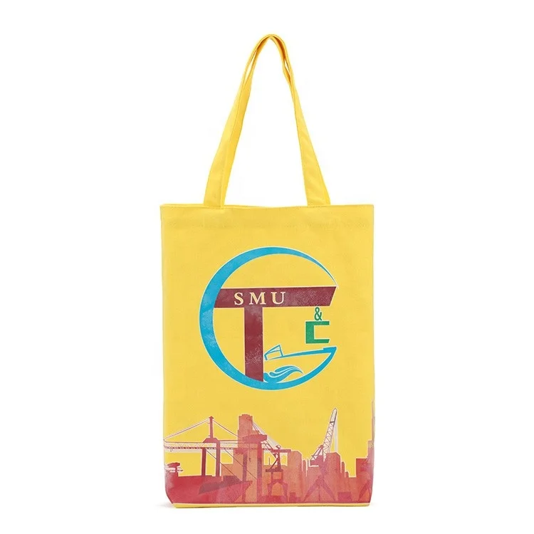 

12oz Cotton Canvas Bag Digital Printing Shoulder Grocery Bag Customized Logo tote shopping bag