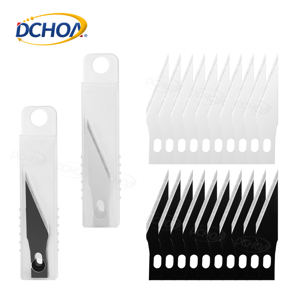 DCHOA Craft X-Acto Replacement Blades SK5 Carbon Steel Exacto Knife Blades Refill Exacto Blades Cutting Tool