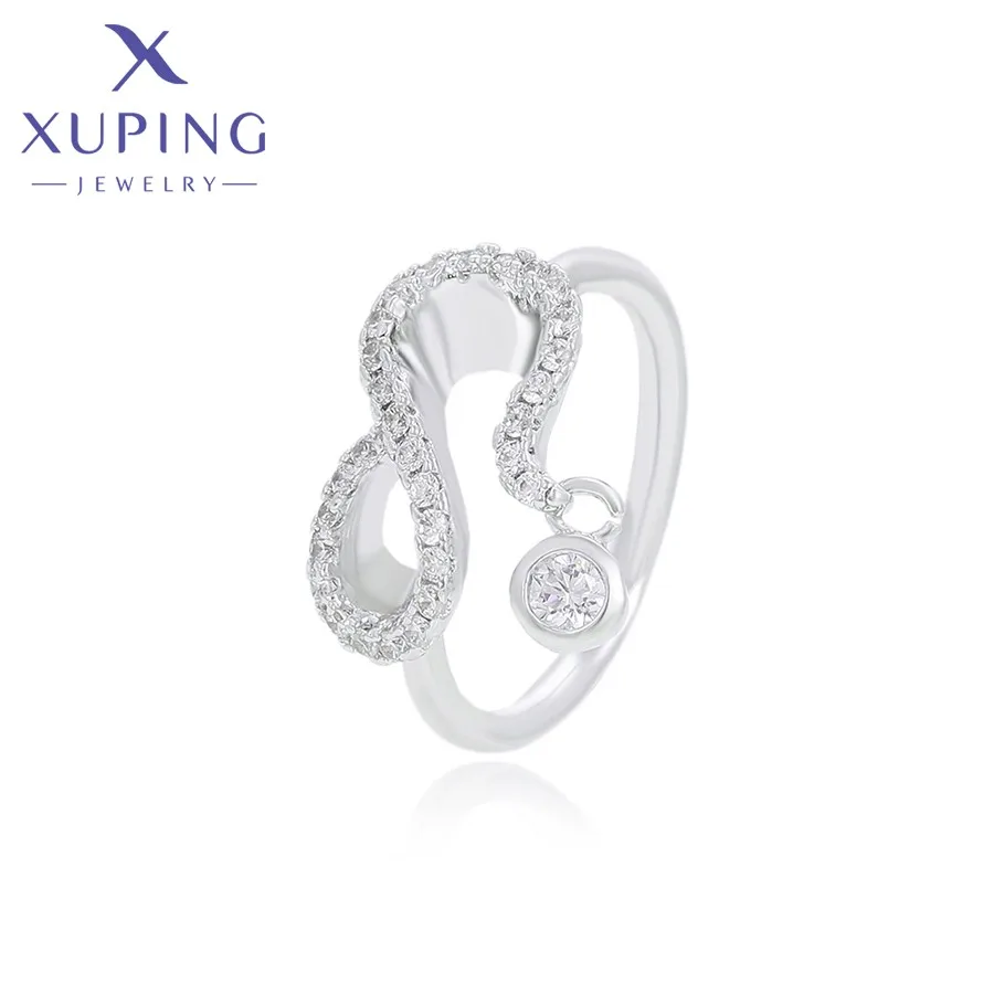 

A00904727 Xuping luxury diamond platinum plated design sense jewelry ring Valentine's Day gift women ring