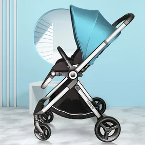 Image of Aluminium stock baby stroller 2 in 1 baby buggy electric luxury stroller for babies