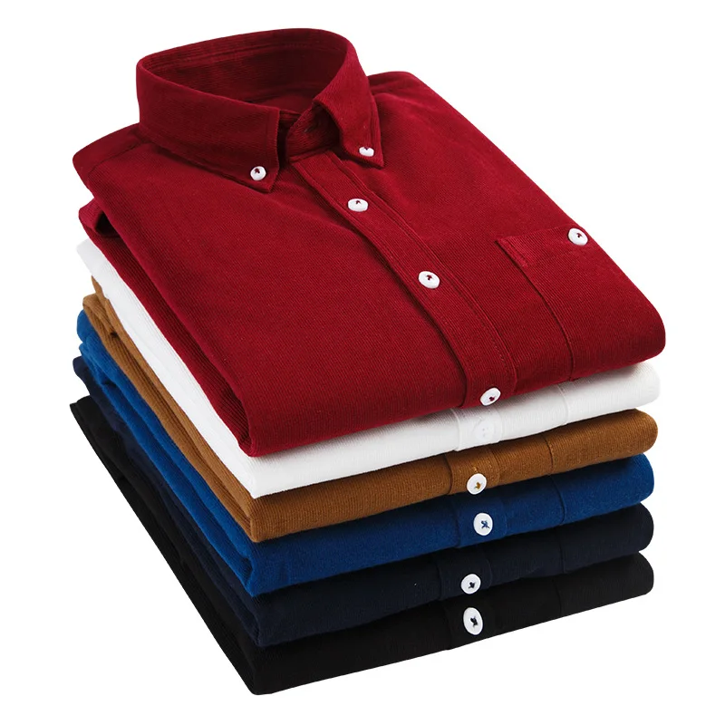

Wholesale High Collar Long Sleeve Dress Shirts For Men, As picture