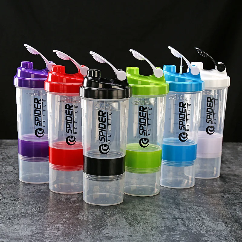 

2021 Wholesales Hot Selling Gym Fitness Protein Shaker Plastic Drinking Bottle with Holder and Pill Box