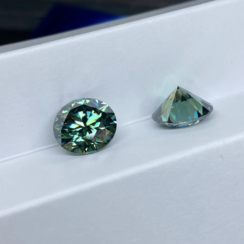 Factory Price 1-20 Carat Loose GRA  Moissanite Excellent Cut  Green Moissanite Diamond Stone