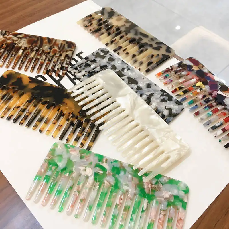

Retro Multicolor Combs Wide Tooth Comb Hair Comb For Men And Women