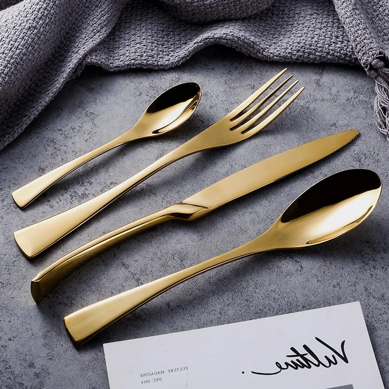 

Wholesale Restaurant Wedding Cutlery Set Gold Stainless Steel Flatware