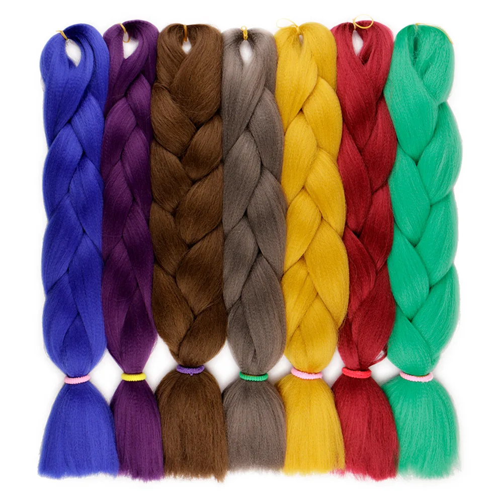 

Solid Color Synthetic Braiding Soft Wig Rope For African Hair Extension, Pic showed