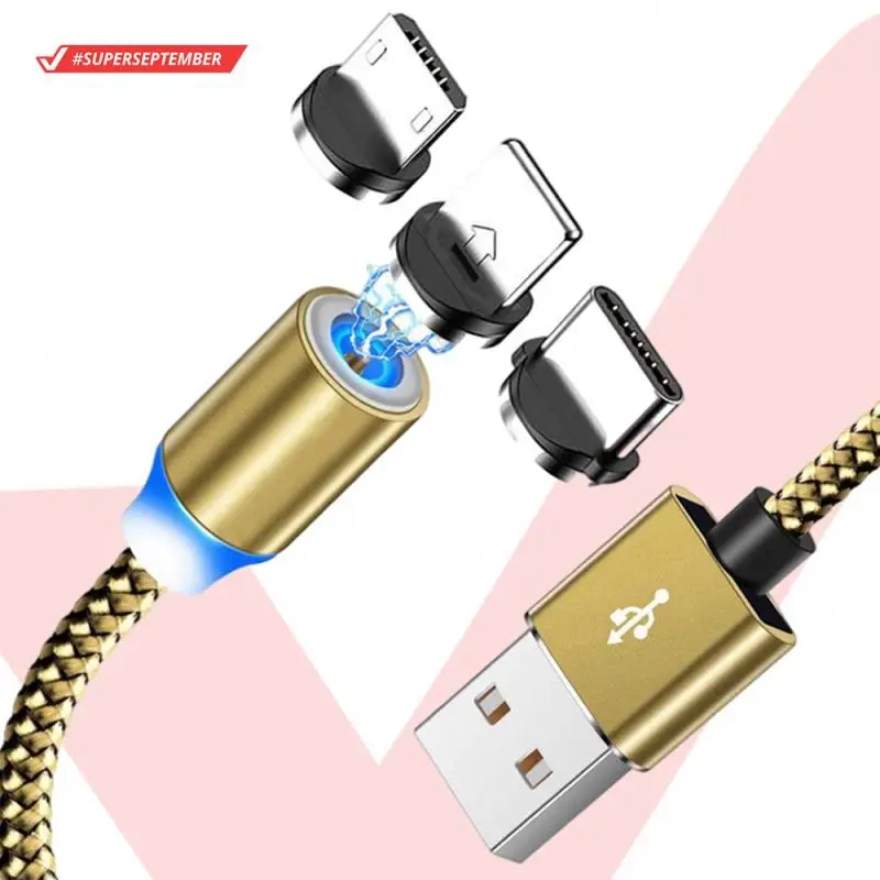 

Embossed LED USB Connector 3 in 1 Fast Charging USB Data Cable