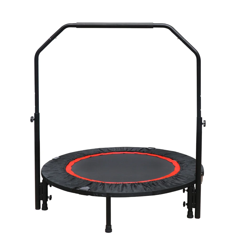 

Wholesale Hight quality Home 40inch Max Load 440lbs Foam Handle Round Jumping Hexagon Trampoline, Black&red