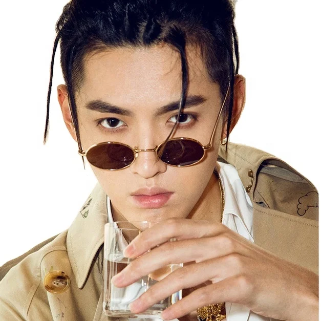 

Lmamba Retro Oval Sunglasses Men Women 2021 Metal Classic Designer Famous Brand Luxury Sunglasses