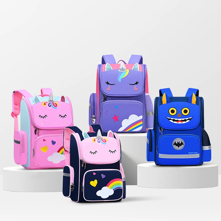 

2023 School Bags New Fashion Cartoon mochila escolar Unicorn children's school bags backpack convenient travel for Kids bag