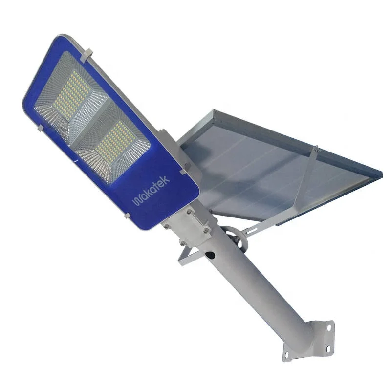 Wakatek 150w solar powered outdoor street lights  LED light with remote