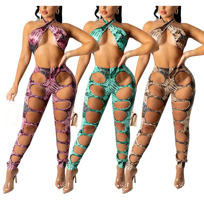 

FS4256A New Fashion Sexy Club Wear Woman Clothing 2 Piece Pants Set Women Two Piece Sets
