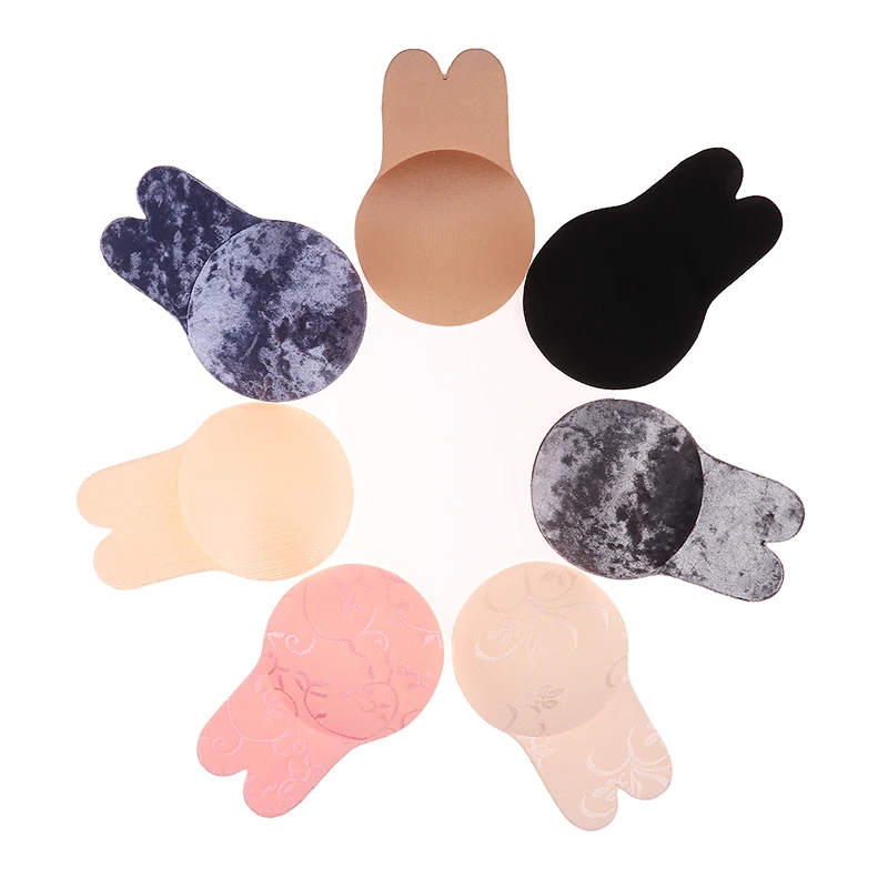 Popular Silicone Adhesive Bra Pads Rabbit Invisible Bra Lift Breast