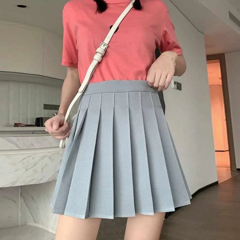 

Women Pleat Skirt Preppy Style Pleated Skirts Mini Cute Japanese School Uniforms Girl Jupe Cool Skirt Saia Faldas