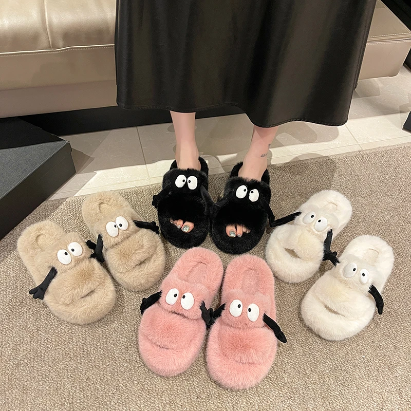 

Winter Chunky Heel Women Outdoor Slippers Thick Platform Sole Casual Leisure funny Height Increasing Flop Flips Ladies Shoes