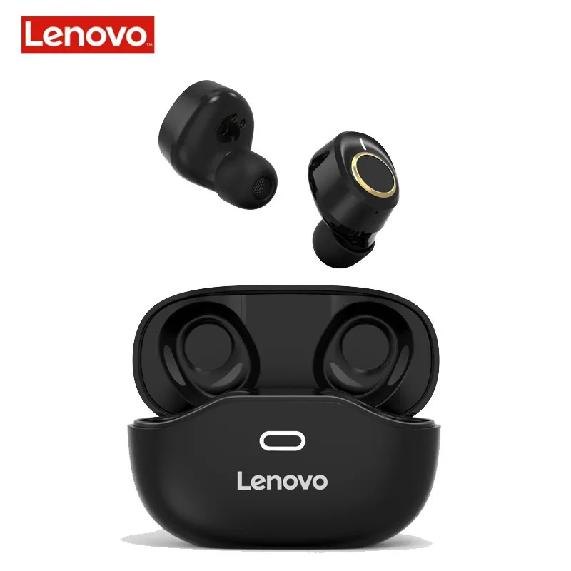 

Lenovo X18 Wireless BT 5.0 supportano le cuffie con pulsante a sfioramento a ricarica rapida Super leggeri, Black/white