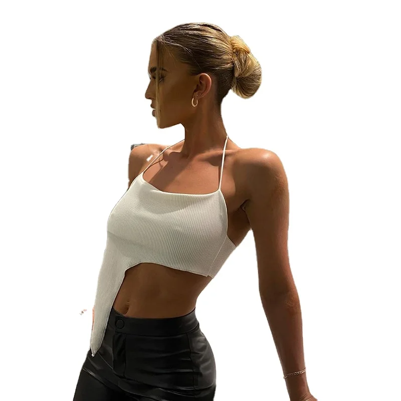

Asymmetric Summer Crop Wholesale Sexy Cute Tops For Women, Customized color