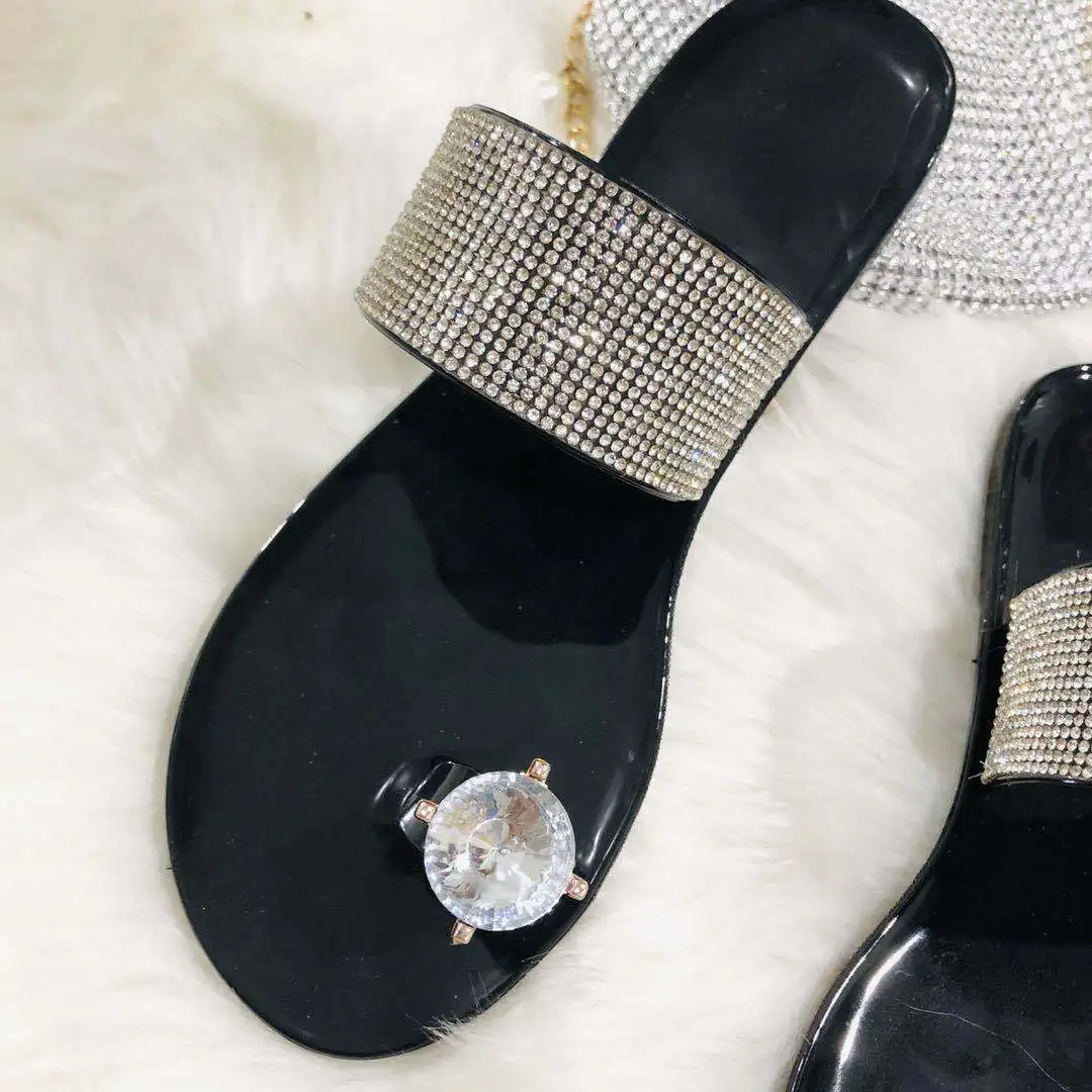 

Flip Top Sandals Sell Well Diamond Thumb Drill Slippers Women's Shoes Sandals Shoes, 2 colors