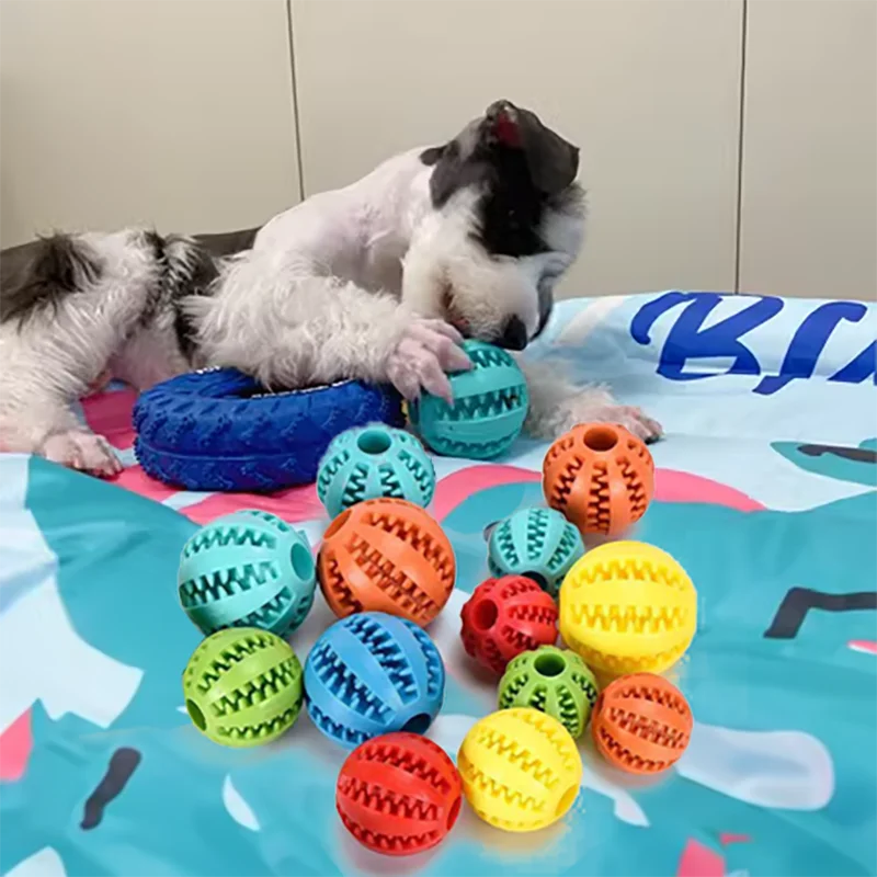 

pelotas para perros Pet Dog Rubber Treat Dispensing Ball Hiding Food Puzzle Bite Interactive Pet Ball Chew Dog Toy
