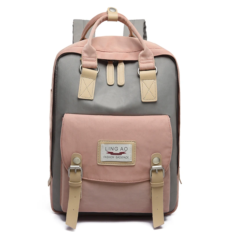 

New Trending Customized Fashion Women Backpack Ladies Waterproof Nylon School Bags Backpack, 7 colors optional