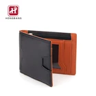 Homens Carteira de Bolso frontal No Amazon Patente Limite Fina Minimalista Rfid Bloqueio Carteira de Couro PU Fino