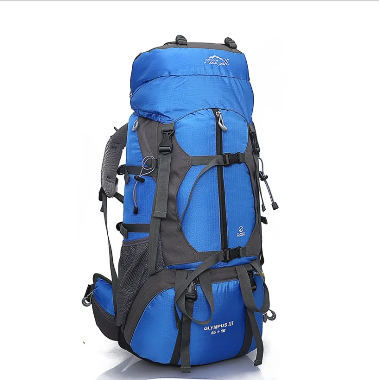 

customized Logo Outdoor 65 L waterproof trekking travel backpacks climbing camping hiking backpack bag