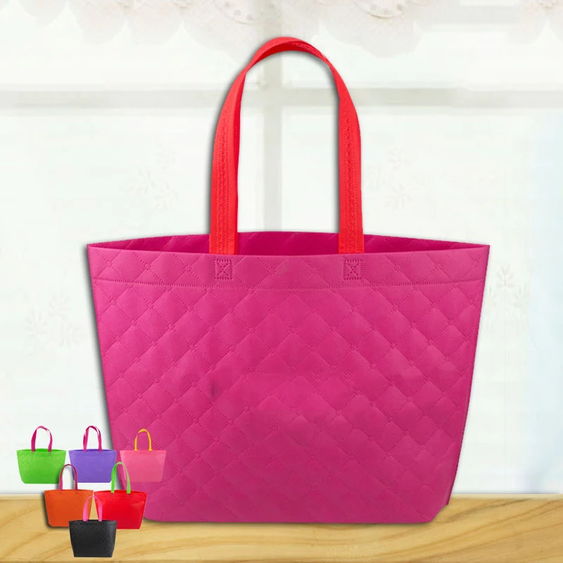 

BG133 Chinese manufacturer ecological non woven thicken gift bags custom print logo shopping tote bag