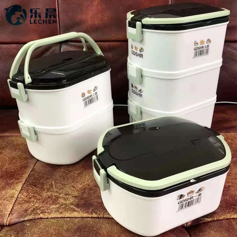 

Lunch Box Rice Husk Lunch Box portable Bring food storage compartment Outdoor camping PP Tiffin Lunch Box Bento 2 layers, As photo