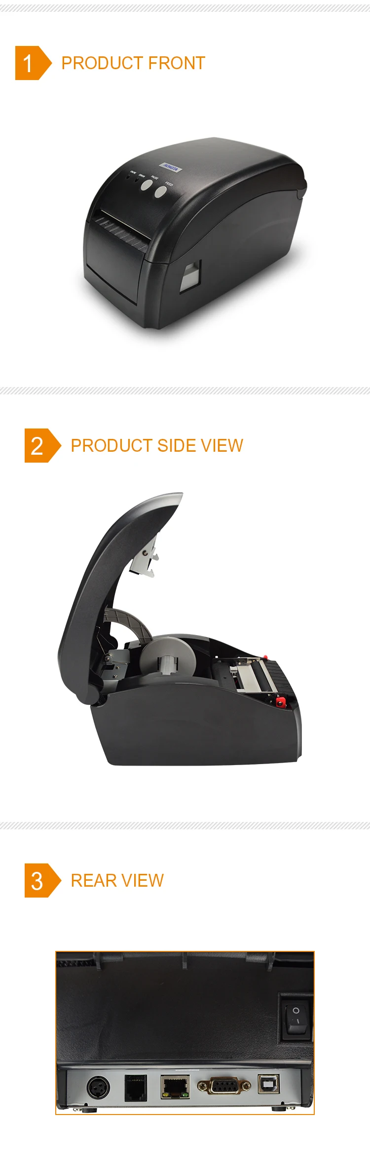 Label Printer Rp80 Rongta RP80VI 3-Inch Direct Thermal Label Printer - USB Desktop Design ...