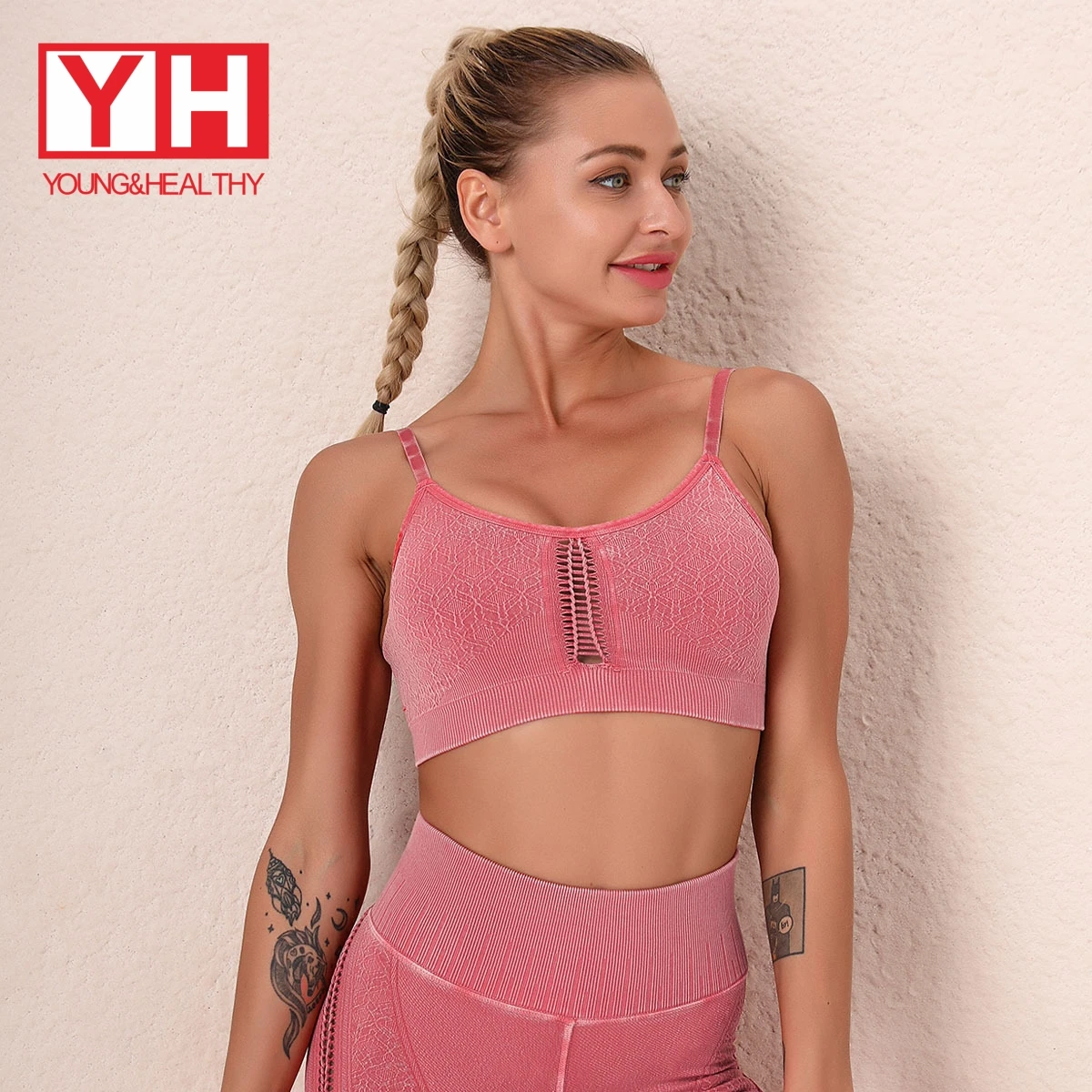 

Wholesalers Top Fitness Hot Pink Seamless Women Sports Bra