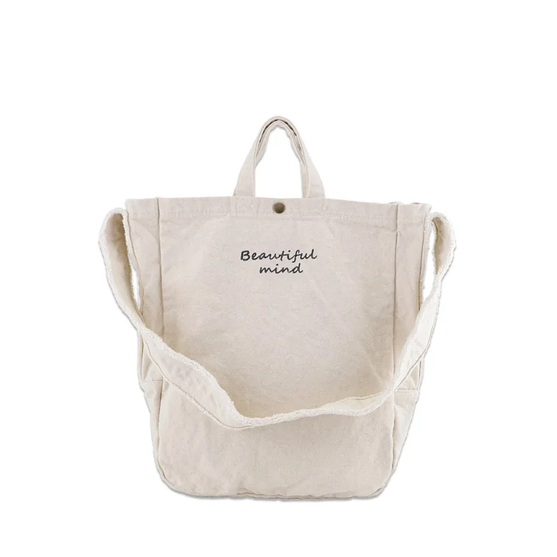 

Fashion Custom Large Capacity Cotton Canvas Shoulder Tote Bag with Handle, As pic