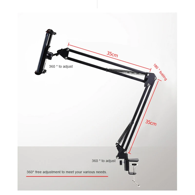 

Adjustable Long Arm Tablet Stand Holder Foldable Mobile Portable Pillow Holder Desktop Tablet Stand For Bed