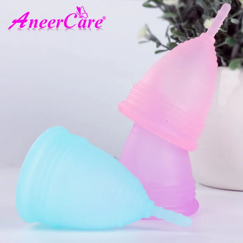 

High Quality Wholesale Free Sample Medical Silicone Copa Menstrual Cup, Pink purple white light blue