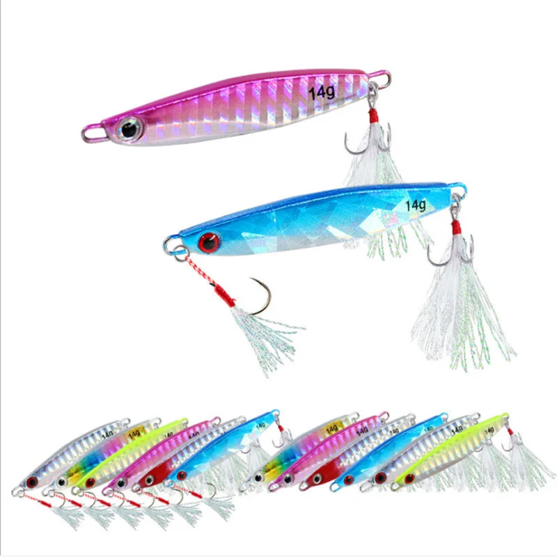 

6colors 10g 14g 17g 21g 30g 40g Laser Luminous 3D Lure Eyes Jigging Lure Metal Fishing Lure