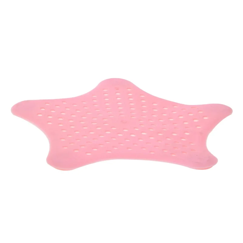 

OEM quality China manufacturer ebay five-pointed star kitchen sink anti-blocking floor drain bathroom filter net, Pink