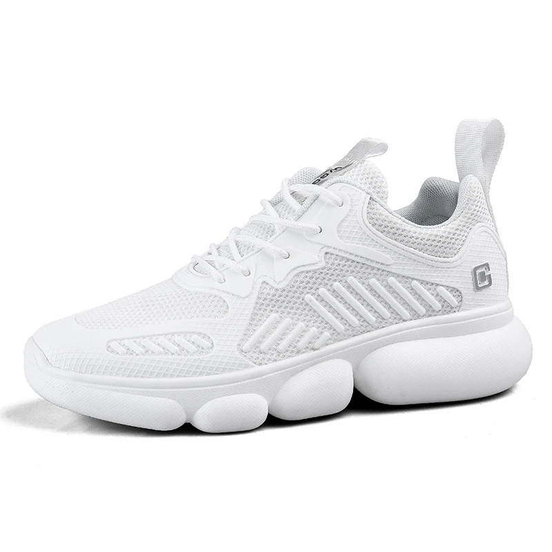 

2021 latest design knit breathable upper durable men walking sneakers fashion famous white casual shoes for man