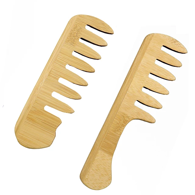 

Natural Bamboo Wooden Wide Tooth Comb Men'S Oil Head Styling Hair Comb, Nanzhu