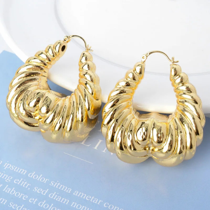 

African loving heart shape earrings gold plated 18k earrings Girl party wedding wear