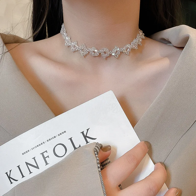 

fashion trendy crystal luxury designer neck chocker