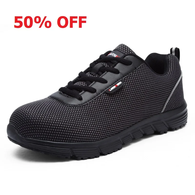 

LARNMERN Work Safety Shoes for men women S1 SRC Anti-slip Steel Toe Anti-smash anti-static Construction Protective Footwear