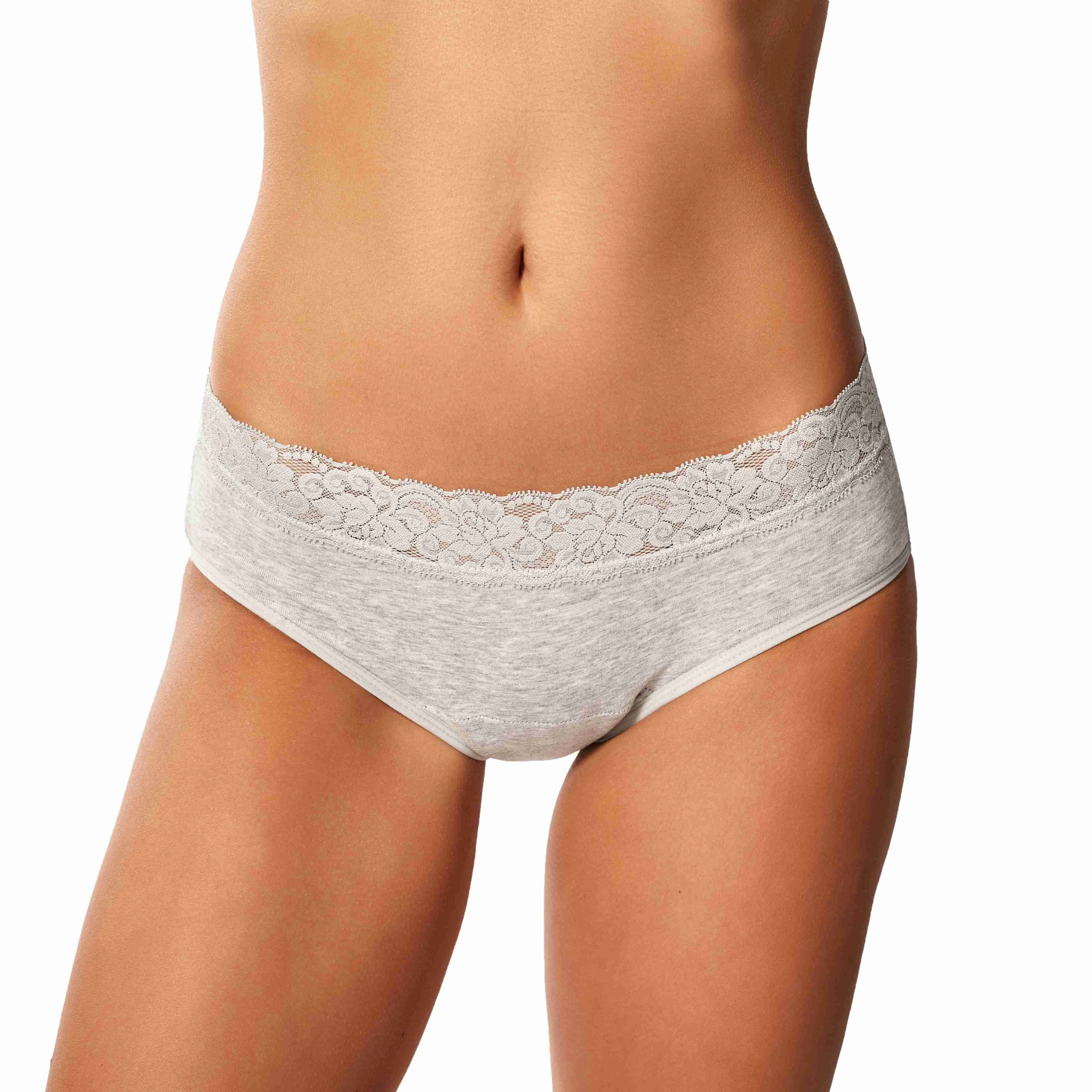 

Woman 4 Layers Absorbent Menstrual Period Panties Seamless Culotte Menstruelle Period Underwear, Black