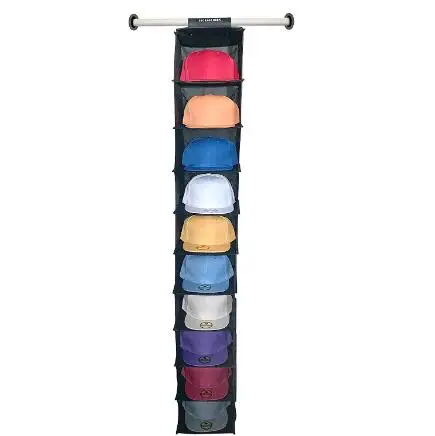 

Hat Rack, Hat Organizer, or Cap Holder- Strong 10 Shelf Hanging Closet Hat Organizer for Hat Storage - Easy to Strap, Durable, F