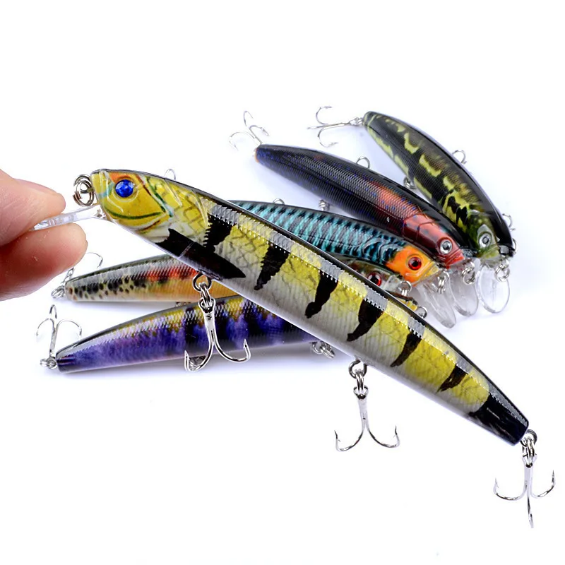 

1Pcs 12.5cm/15.9g Wobblers Minnow Sea Fishing Baits 3D Painting Artificial Hard Lure With Hooks For Fishing Jig Tackle Gear